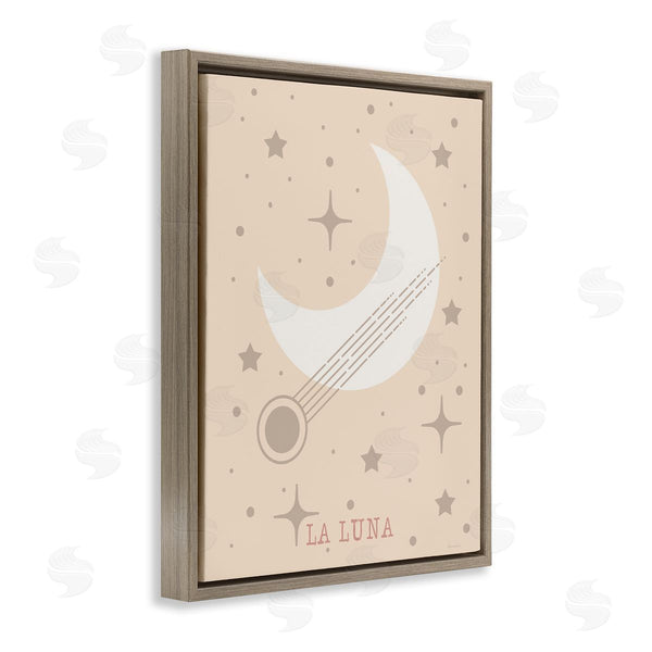 Stupell Industries Daniela Santiago | Minimal Moon With Stars