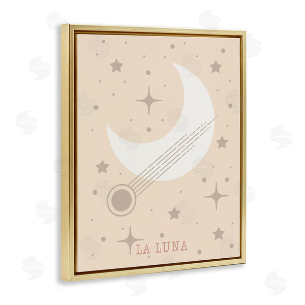 Stupell Industries Daniela Santiago | Minimal Moon With Stars