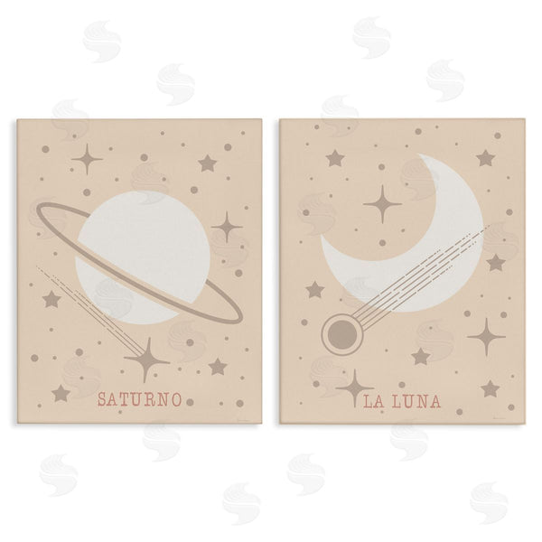 stupell industries Daniela Santiago | Minimal Saturn & Moon