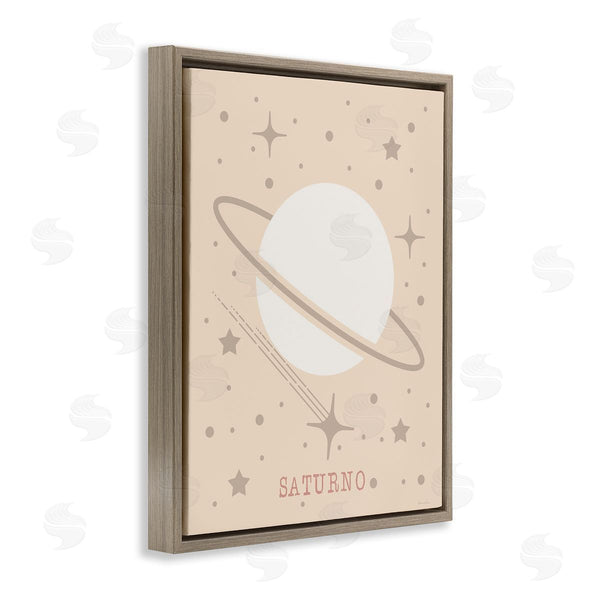 Stupell Industries Daniela Santiago | Minimal Saturn With Stars