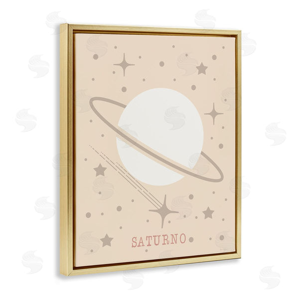 Stupell Industries Daniela Santiago | Minimal Saturn With Stars