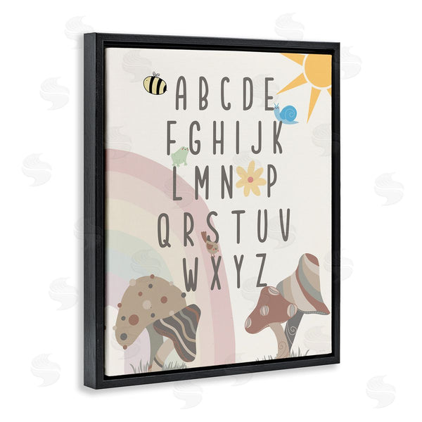 Stupell Industries Daniela Santiago | Neutral Mushrooms Alphabet