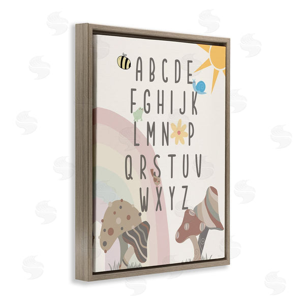 Stupell Industries Daniela Santiago | Neutral Mushrooms Alphabet