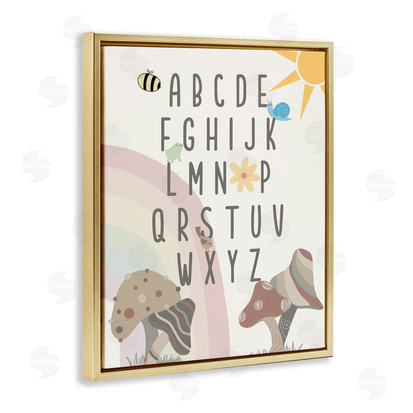 Stupell Industries Daniela Santiago | Neutral Mushrooms Alphabet