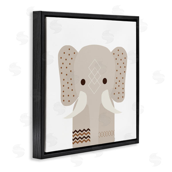 Stupell Industries Daniela Santiago | Neutral Tone Elephant
