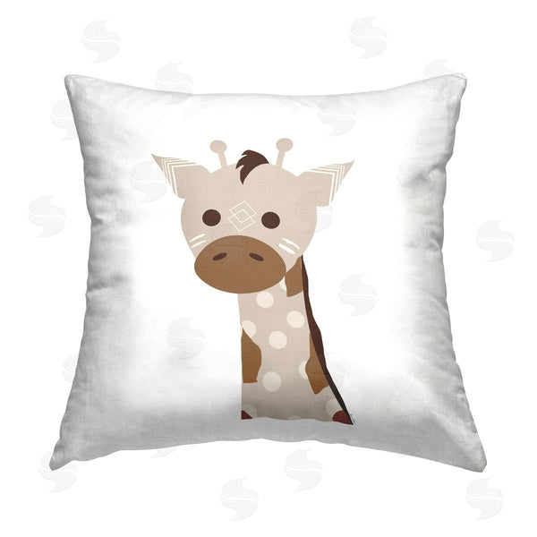 stupell industries Daniela Santiago | Neutral Tone Giraffe Printed Throw Pillow