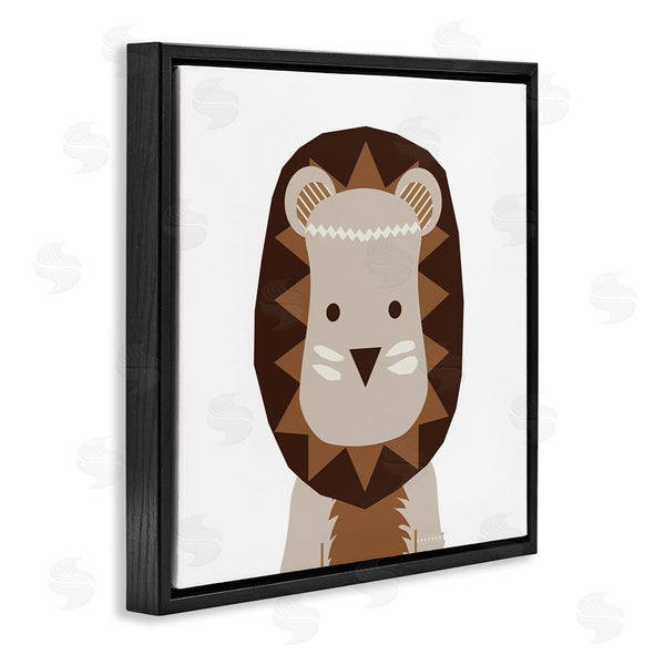 Stupell Industries Daniela Santiago | Neutral Tone Lion
