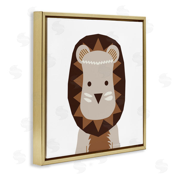 Stupell Industries Daniela Santiago | Neutral Tone Lion