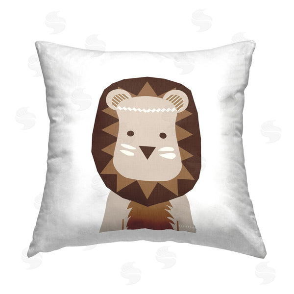 stupell industries Daniela Santiago | Neutral Tone Lion Printed Throw Pillow