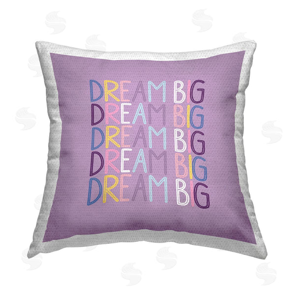 Stupell Industries Daniela Santiago | Repeating Dream Big Phrase Printed Throw Pillow
