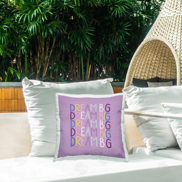 Stupell Industries Daniela Santiago | Repeating Dream Big Phrase Printed Throw Pillow
