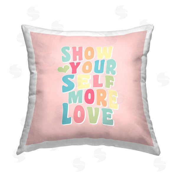 stupell industries Daniela Santiago | Retro Pastel Self Love Printed Throw Pillow