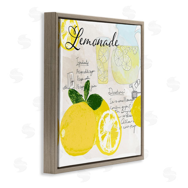 Stupell Industries Daniela Santiago | Summer Lemonade Recipe Wall Art