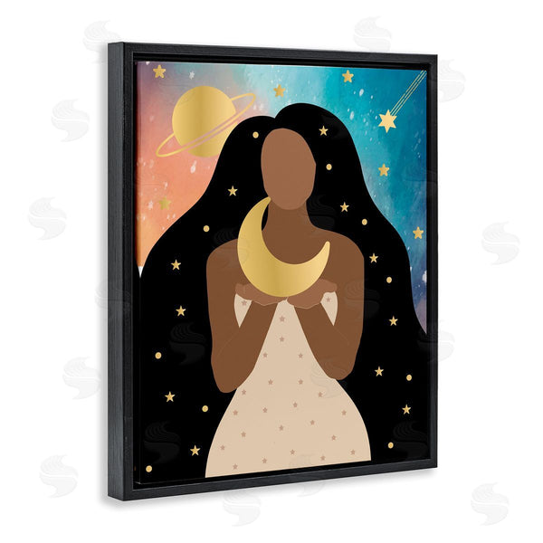 Stupell Industries Daniela Santiago | Woman Holding The Moon