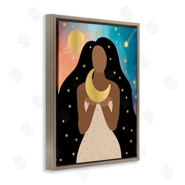 Stupell Industries Daniela Santiago | Woman Holding The Moon