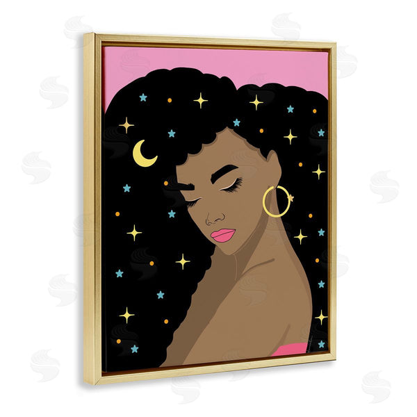 Stupell Industries Daniela Santiago | Woman With Starry Hair