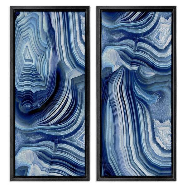Stupell Industries Danielle Carson | Abstract Blue Rock Crystal Pattern Wall Art
