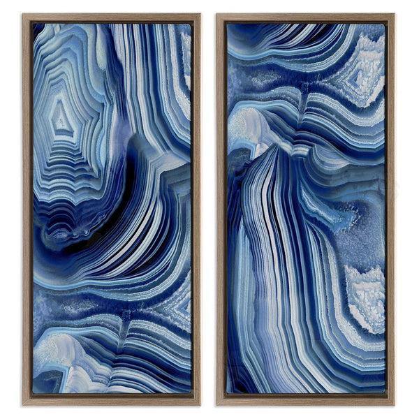 Stupell Industries Danielle Carson | Abstract Blue Rock Crystal Pattern Wall Art