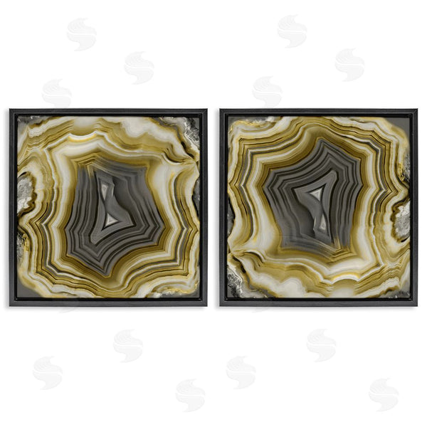 Stupell Industries Danielle Carson | Abstract Gold & Grey Agate Nature Wall Art