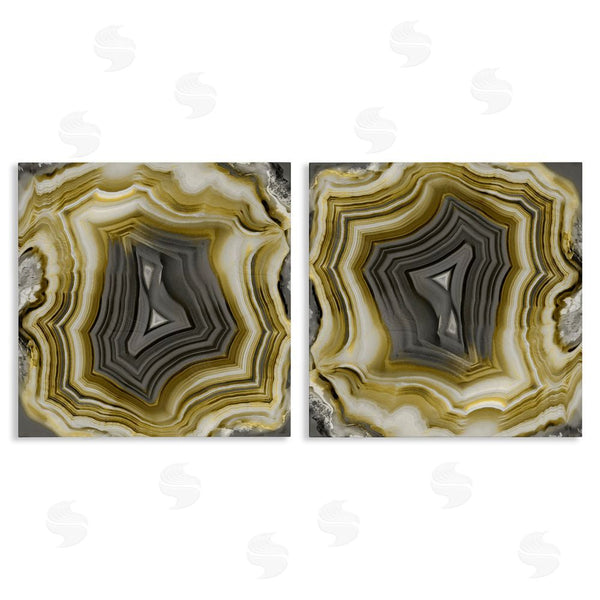 stupell industries Danielle Carson | Abstract Gold & Grey Agate Nature Wall Art