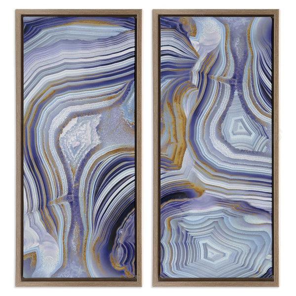 Stupell Industries Danielle Carson | Agate Crystal Pattern Gold Purple Abstract Wall Art
