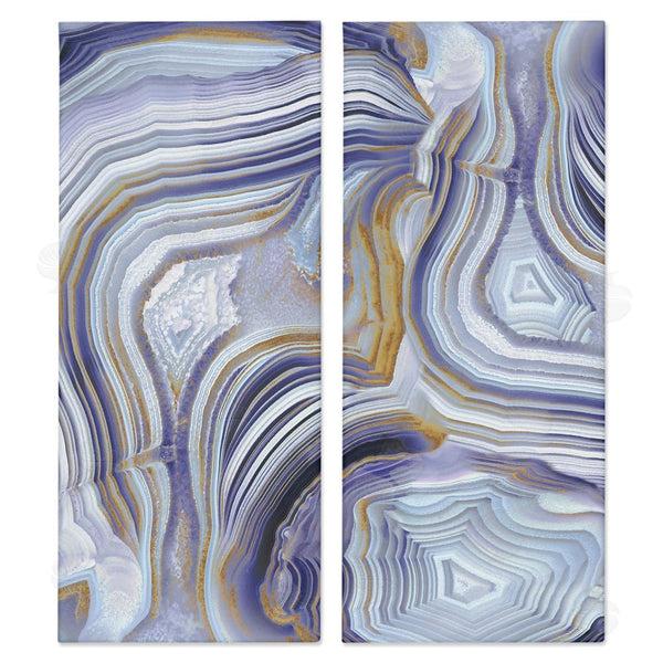 stupell industries Danielle Carson | Agate Crystal Pattern Gold Purple Abstract Wall Art