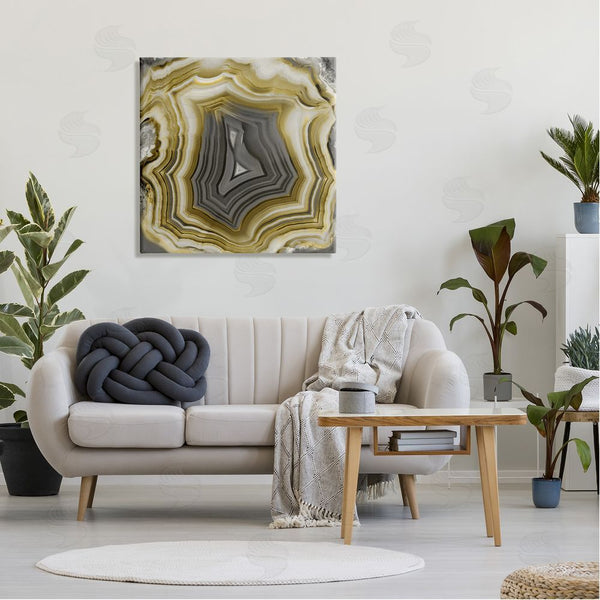 Stupell Industries Danielle Carson | Agate Gold & Grey Crystal Wall Art