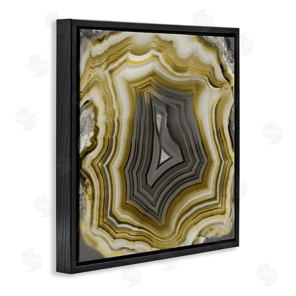 Stupell Industries Danielle Carson | Agate Gold & Grey Crystal Wall Art