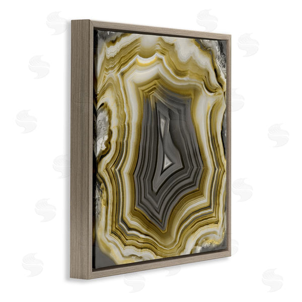 Stupell Industries Danielle Carson | Agate Gold & Grey Crystal Wall Art