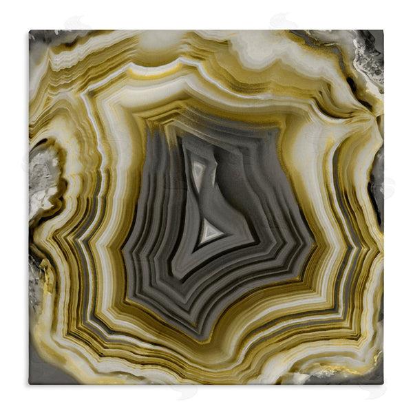 stupell industries Danielle Carson | Agate Gold & Grey Crystal Wall Art
