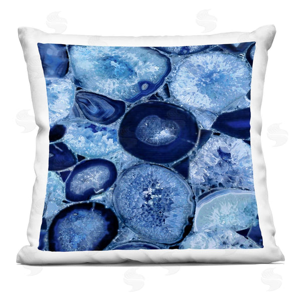 stupell industries Danielle Carson | Blue Agate Crystal Minerals Printed Throw Pillow