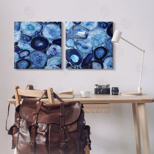 Stupell Industries Danielle Carson | Contemporary Blue Agate Geodes Wall Art