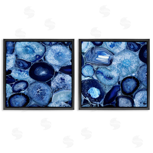 Stupell Industries Danielle Carson | Contemporary Blue Agate Geodes Wall Art