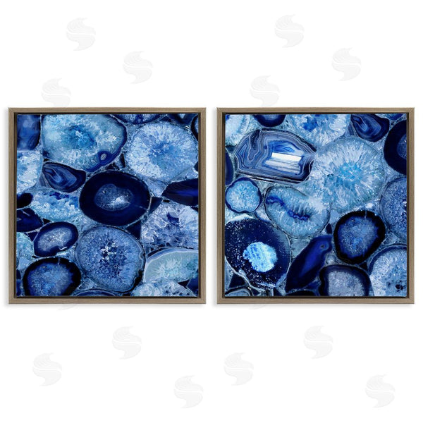Stupell Industries Danielle Carson | Contemporary Blue Agate Geodes Wall Art