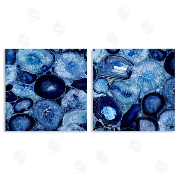 stupell industries Danielle Carson | Contemporary Blue Agate Geodes Wall Art