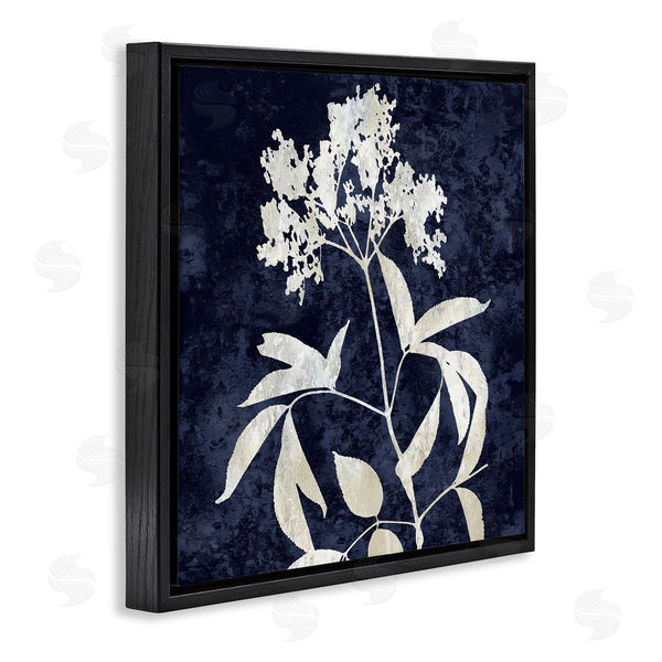 Stupell Industries Danielle Carson | Contemporary Flower Sprig Botanical Leaves Shapes Design Wall Art