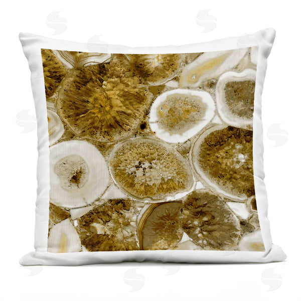 Stupell Industries Danielle Carson | Earth Tone Agate Crystals Printed Throw Pillow