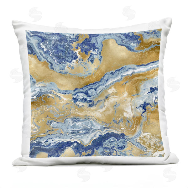 Stupell Industries Danielle Carson | Flowing Blue Glam Pattern Printed Throw Pillow