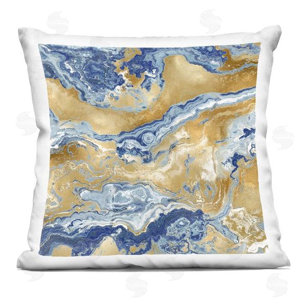 stupell industries Danielle Carson | Flowing Blue Glam Pattern Printed Throw Pillow