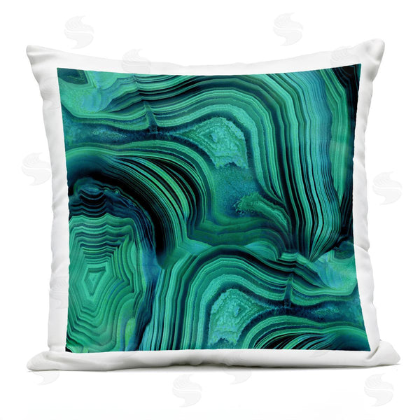 Stupell Industries Danielle Carson | Green Abstract Agate Shapes Printed Throw Pillow