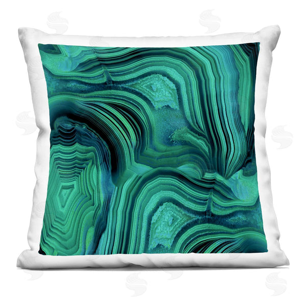 stupell industries Danielle Carson | Green Abstract Agate Shapes Printed Throw Pillow