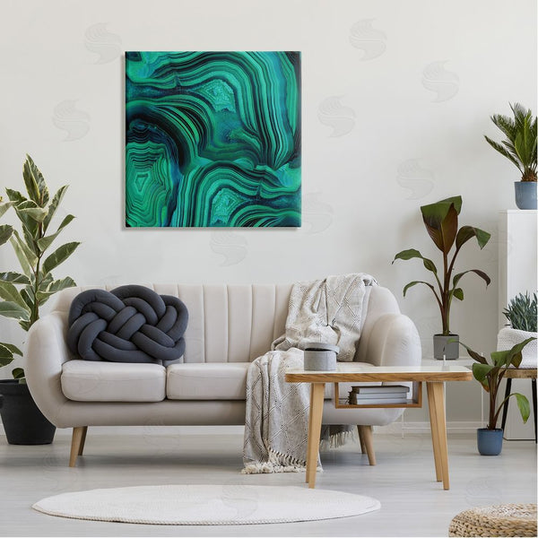 Stupell Industries Danielle Carson | Green & Blue Malachite Abstract Wall Art