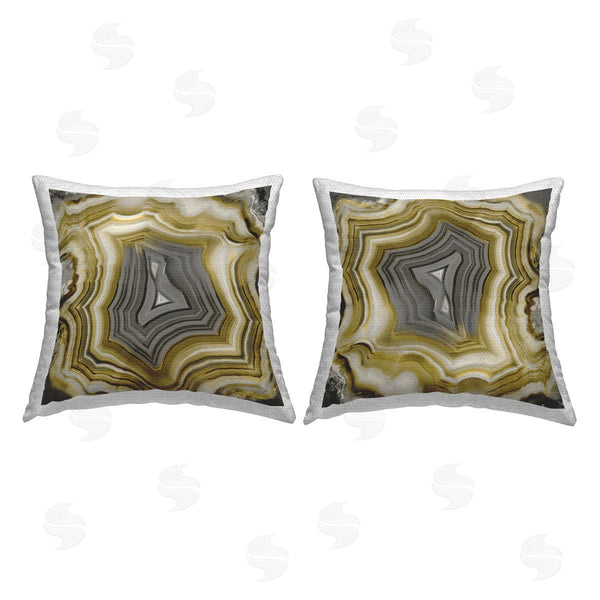 Stupell Industries Danielle Carson | Mineral Crystal Agate Geode Printed Throw Pillow Set