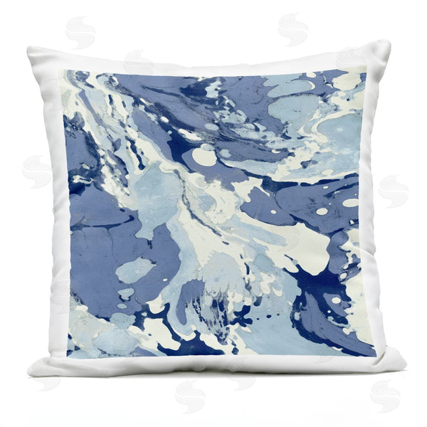 Stupell Industries Danielle Carson | Modern Blue Flowing Pattern Printed Throw Pillow