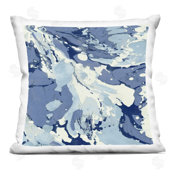 stupell industries Danielle Carson | Modern Blue Flowing Pattern Printed Throw Pillow