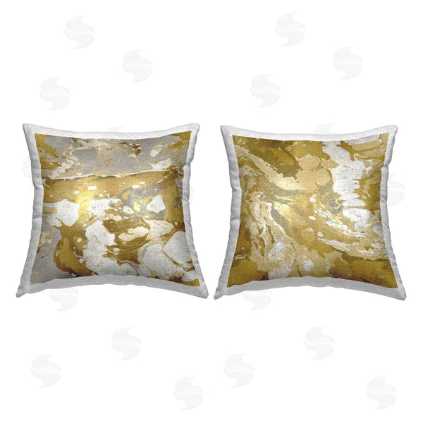 Stupell Industries Danielle Carson | Modern Glam Marbled Pattern Printed Throw Pillow Set