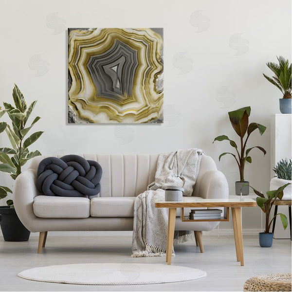 Stupell Industries Danielle Carson | Neutral Tones Geometric Agate Shape Wall Art