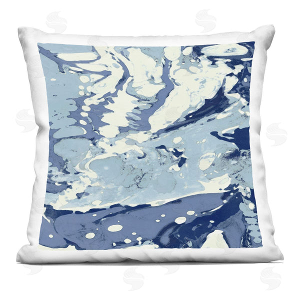 stupell industries Danielle Carson | Soft Blue Abstract Ripples Printed Throw Pillow