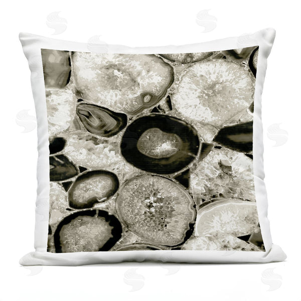 Stupell Industries Danielle Carson | Varied Monochrome Gemstone Crystals Printed Throw Pillow