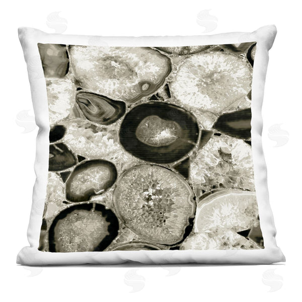 stupell industries Danielle Carson | Varied Monochrome Gemstone Crystals Printed Throw Pillow